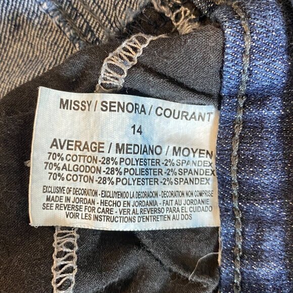 Gloria Vanderbilt Alana Straight Blue Jeans Sz 14 #345C - Picture 10 of 11